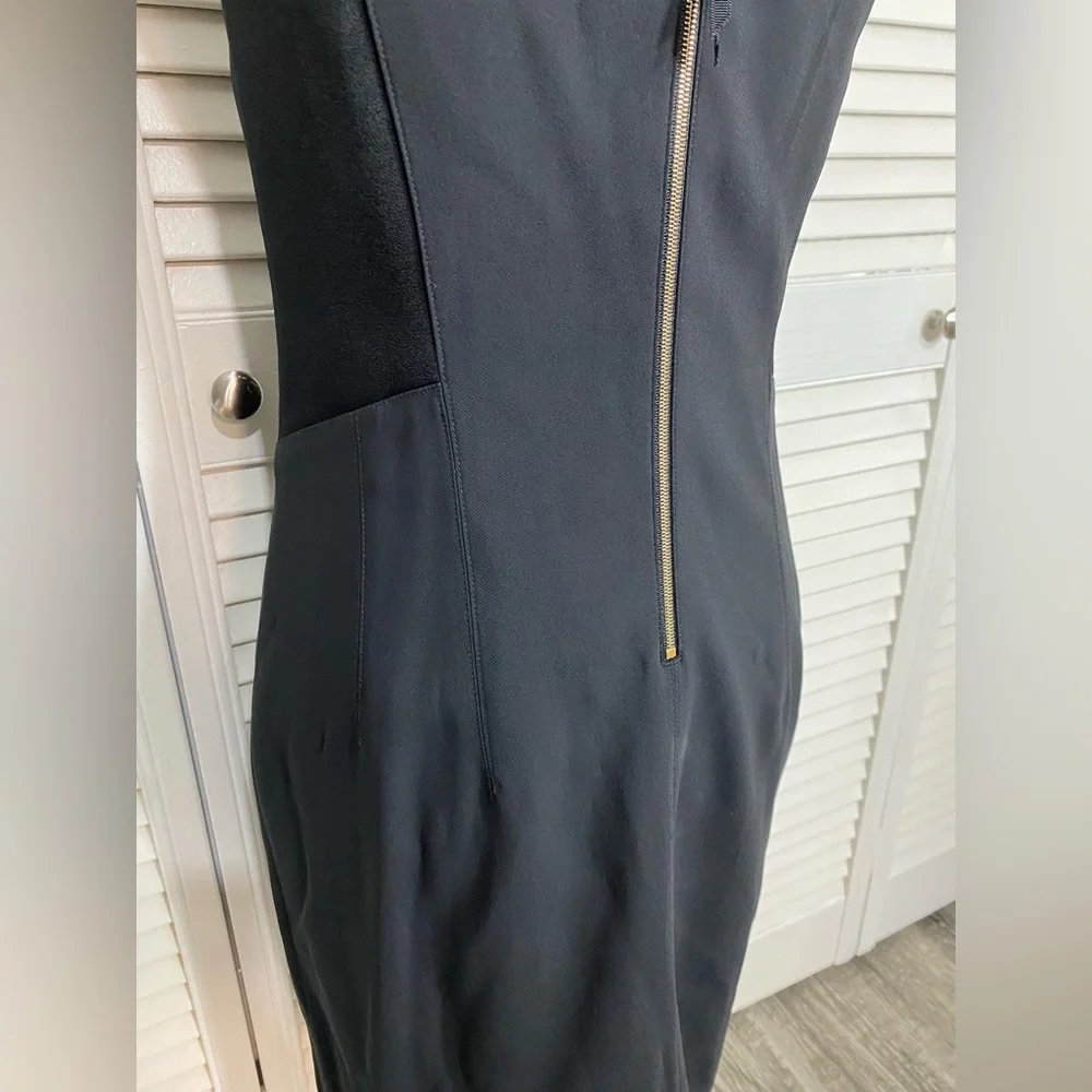 Size 4 Rag & Bone Sleeveless Little Black Dress w/ Side Paneling & Back Zipper - Picture 10 of 11